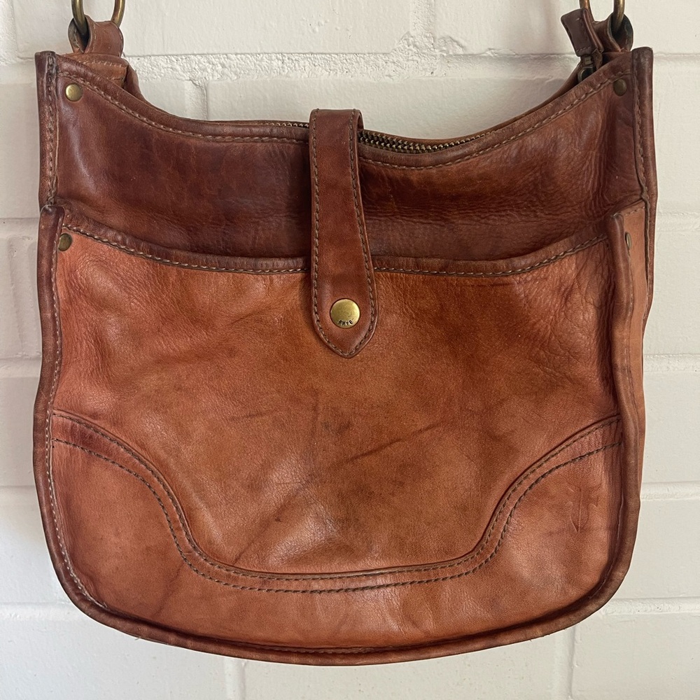Frye crossbody brown leather purse
